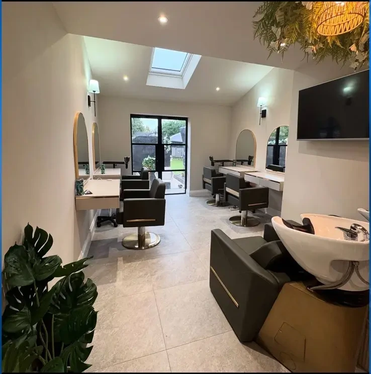 hair salon side extension new haw utility installation