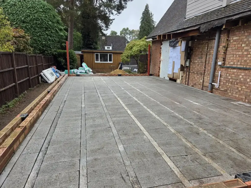 Preparing The Ground For New Double Storey Extension In Camberley 7 harpers home developments surrey team groundworks