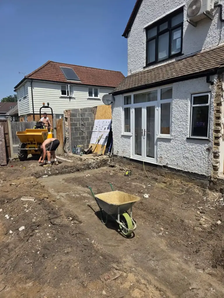 Residential Groundworks In Surrey From Excavation To Foundations 2 groundworks rear property excavator