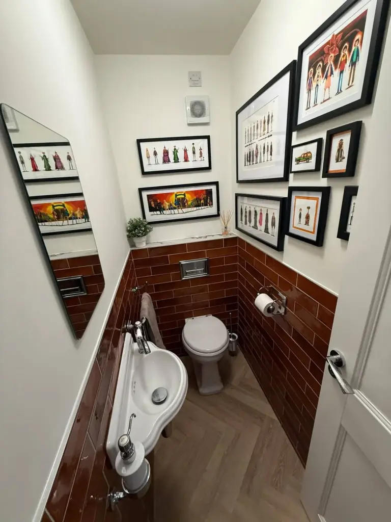 House Extension And Renovation In Shepperton For More Usable Living Space 8 home renovation cloakroom wall panelling