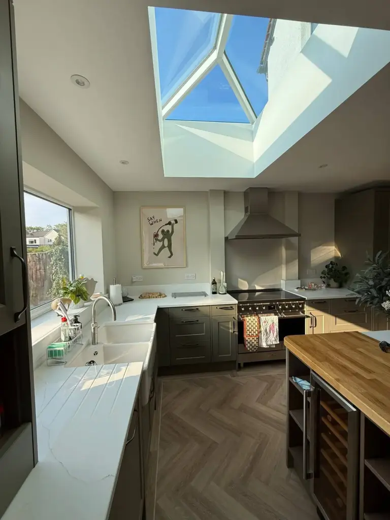 House Extension And Renovation In Shepperton For More Usable Living Space 4 home renovation kitchen skylight interior