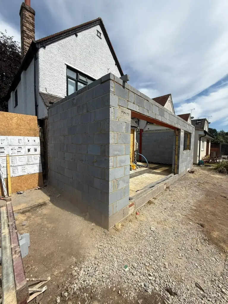 New Extension For A Home In North Surrey Taking Shape From The Ground Up 1 house extension